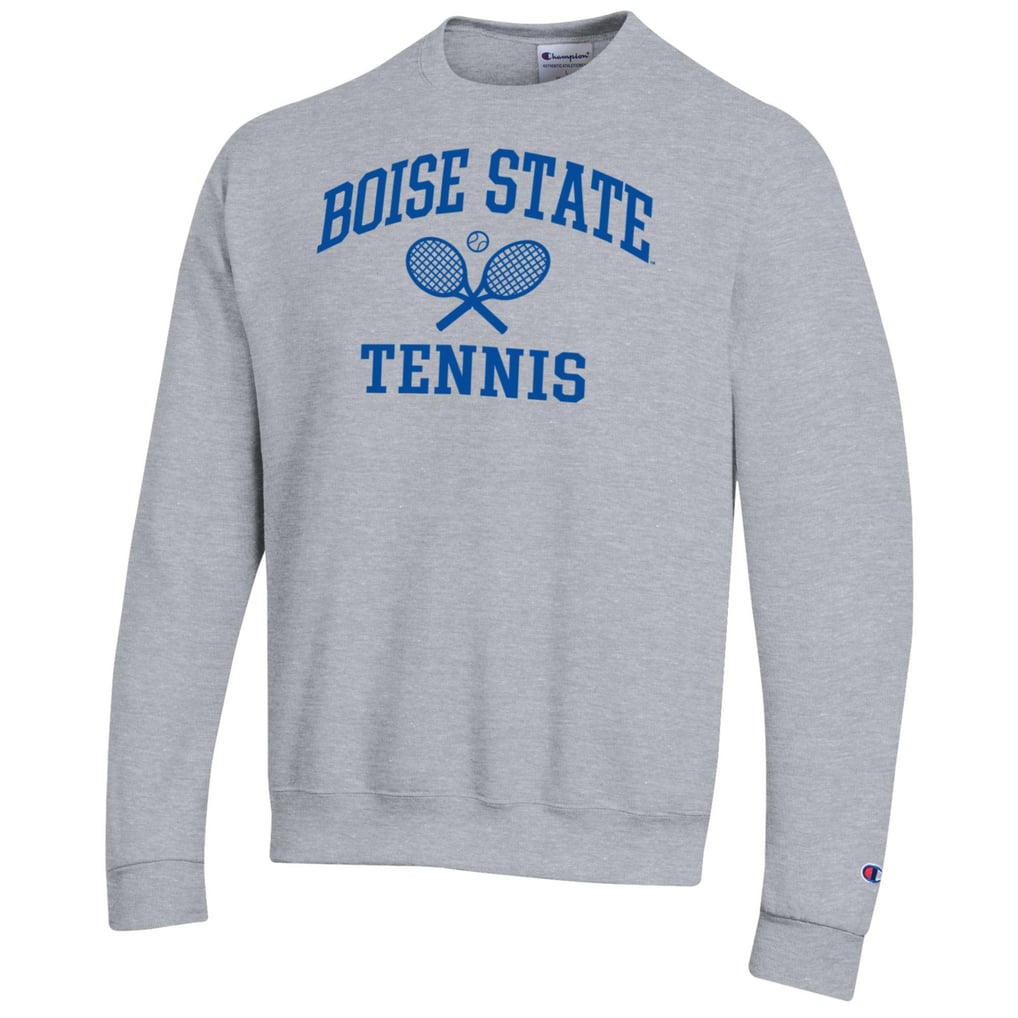 Boise State Broncos Champion Tennis Icon Powerblend Pullover Sweatshirt - Gray